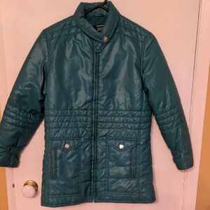 Vintage TopherWomen's  Teal Green Puffer Jacket Coat Medium